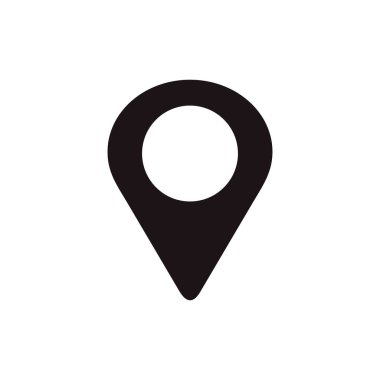 Pin simgesi vektörü. Konum simgesi. Harita işaretleyici simgesi