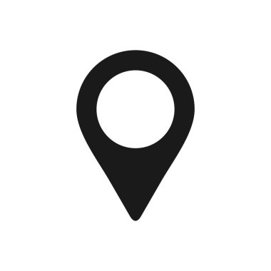 Pin simgesi vektörü. Konum simgesi. Harita işaretleyici simgesi