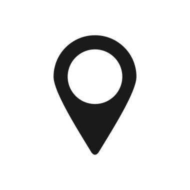 Pin simgesi vektörü. Konum simgesi. Harita işaretleyici simgesi