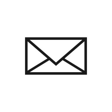 Posta vektör simgesi. E- posta simgesi. Zarf çizimi. İleti