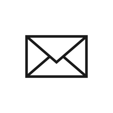 Posta vektör simgesi. E- posta simgesi. Zarf çizimi. İleti