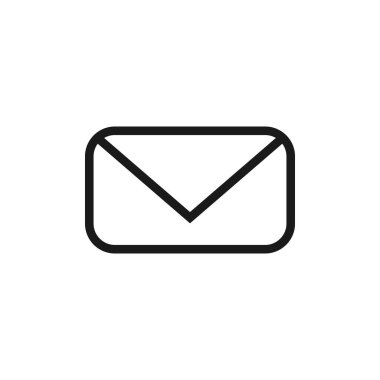 Posta vektör simgesi. E- posta simgesi. Zarf çizimi. İleti