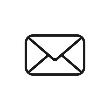 Posta vektör simgesi. E- posta simgesi. Zarf çizimi. İleti