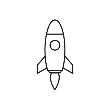 Roket vektör simgesi. Concept Concept Sembol Uzay Roket Gemisi Başlat