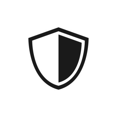 Kalkan vektör simgesi. Koruma ikonu vektörü. Güvenlik vektör simgesi