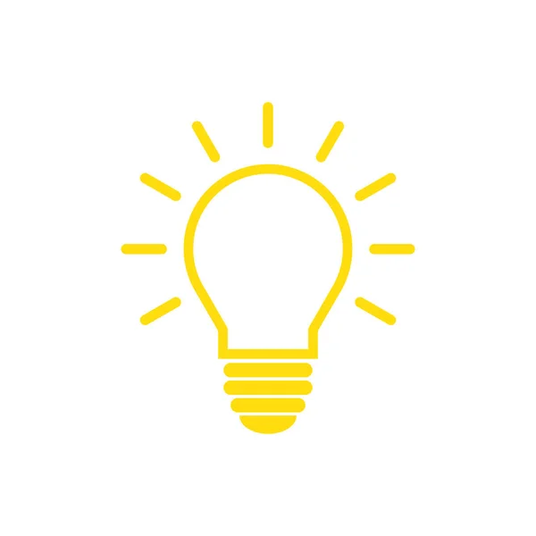 Lamp Icon Vector Light Bulb Icon Vector Idea Icon Solution — Stock Vector