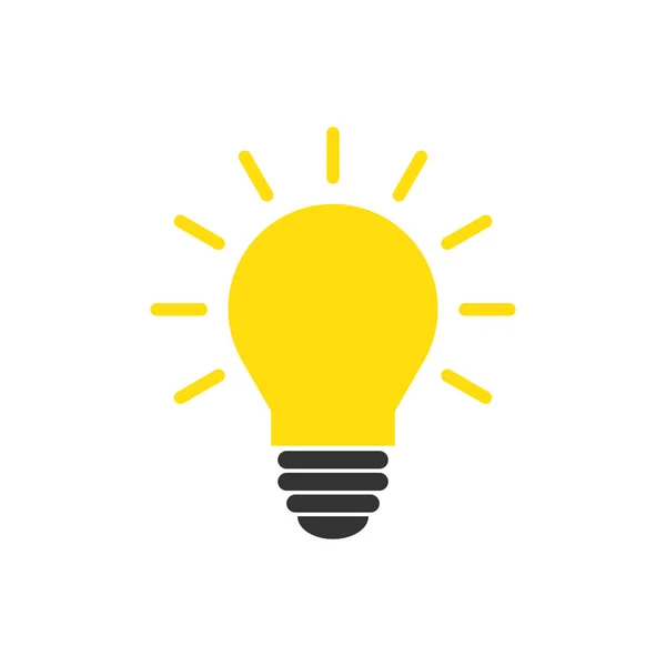 Lamp Icon Vector Light Bulb Icon Vector Idea Icon Solution — Stock Vector