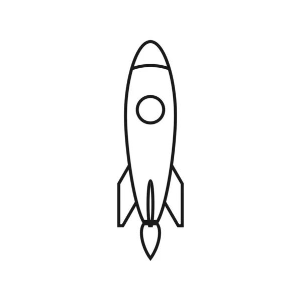 Rocket Vector Icon Start Concept Symbol Space Roket Ship — Stock Vector