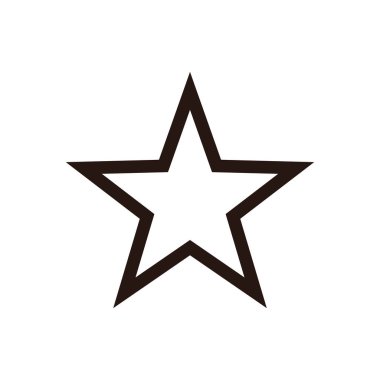 Yıldız Simgesi vektörü. Yıldız vektör simgesi. Yıldız Simgesi beyaz arka planda izole edildi. Web tasarımının derecelendirme sembolü