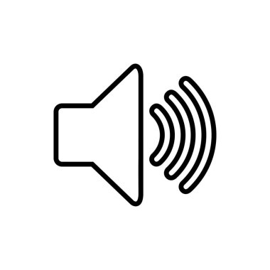 Sözcü simgesi vektörü. Ses düzeyi ve sembol. Hoparlör ikonu. ses sembolü