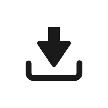 Beyaz arka plan üzerinde simgesini indirin. Vektör simge İndiriyor