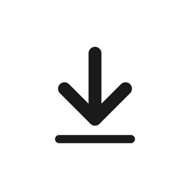 Beyaz arka plan üzerinde simgesini indirin. Vektör simge İndiriyor