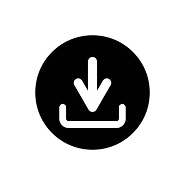 Beyaz arka plan üzerinde simgesini indirin. Vektör simge İndiriyor