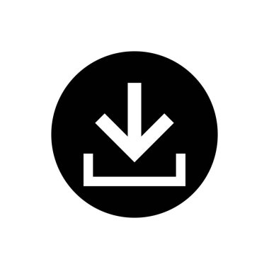 Beyaz arka plan üzerinde simgesini indirin. Vektör simge İndiriyor