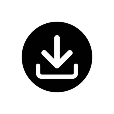 Beyaz arka plan üzerinde simgesini indirin. Vektör simge İndiriyor