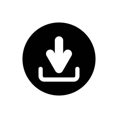 Beyaz arka plan üzerinde simgesini indirin. Vektör simge İndiriyor