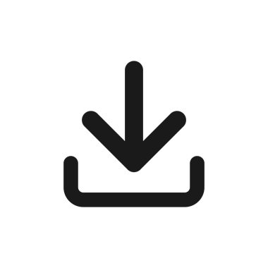 Beyaz arka plan üzerinde simgesini indirin. Vektör simge İndiriyor