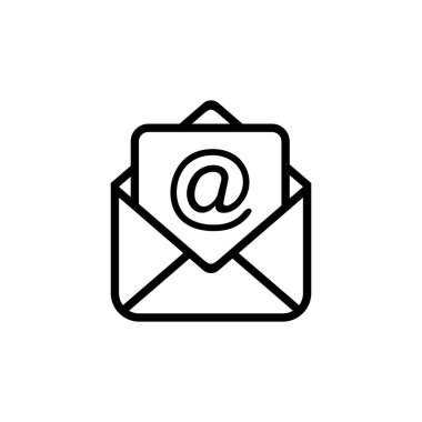 Posta vektör simgesi. E- posta simgesi. Zarf çizimi. İleti