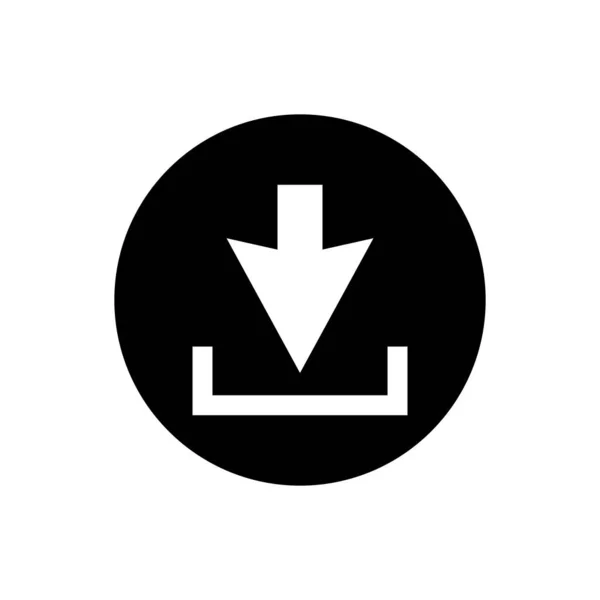 Icon Auf Weißem Hintergrund Herunterladen Vektor Symbol Herunterladen — Stockvektor