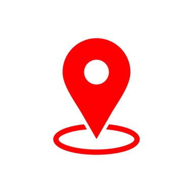 Pin simgesi vektörü. Konum simgesi. Harita işaretleyici simgesi