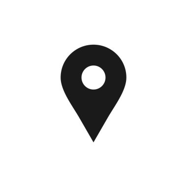 Pin simgesi vektörü. Konum simgesi. Harita işaretleyici simgesi