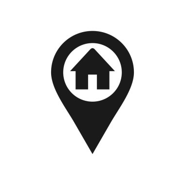 Pin simgesi vektörü. Konum simgesi. Harita işaretleyici simgesi