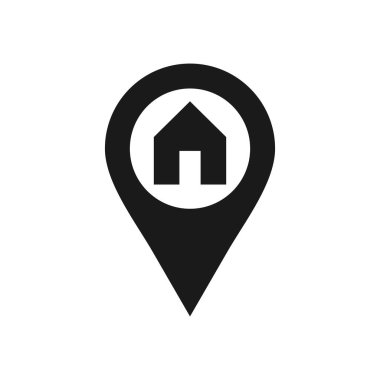 Pin simgesi vektörü. Konum simgesi. Harita işaretleyici simgesi