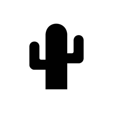 Kaktüs ikonu. Basit yassı kaktüs vektör simgesi.