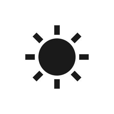 Güneş vektör simgesi. Güneş çizgisi vektör simgesi