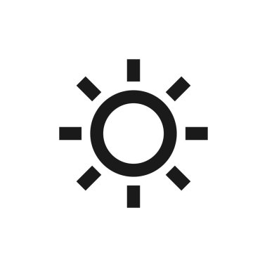 Güneş vektör simgesi. Güneş çizgisi vektör simgesi