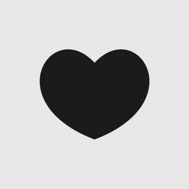 Kalp ikonu. Kalp vektör simgesi. Simge vektörü gibi