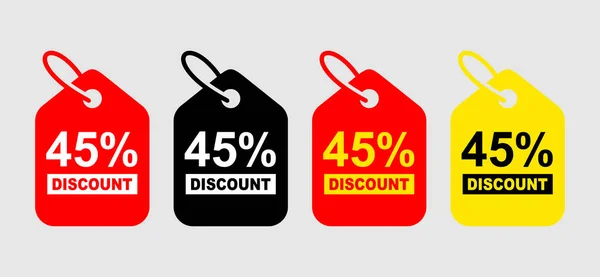 Discount Icon Vektor Shopping Tags Prozentsatz Symbol — Stockvektor