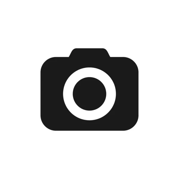 Kamera Ikona Módním Plochém Stylu Izolované Šedém Pozadí Symbol Fotoaparátu — Stockový vektor