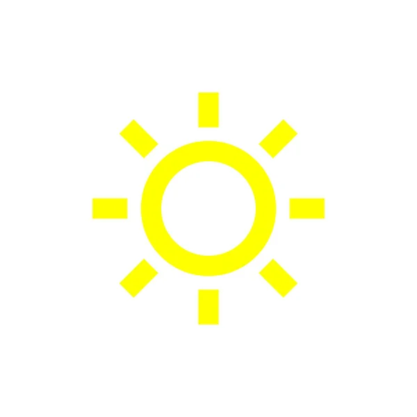 Icône Vectorielle Solaire Icône Vectorielle Sun Line — Image vectorielle