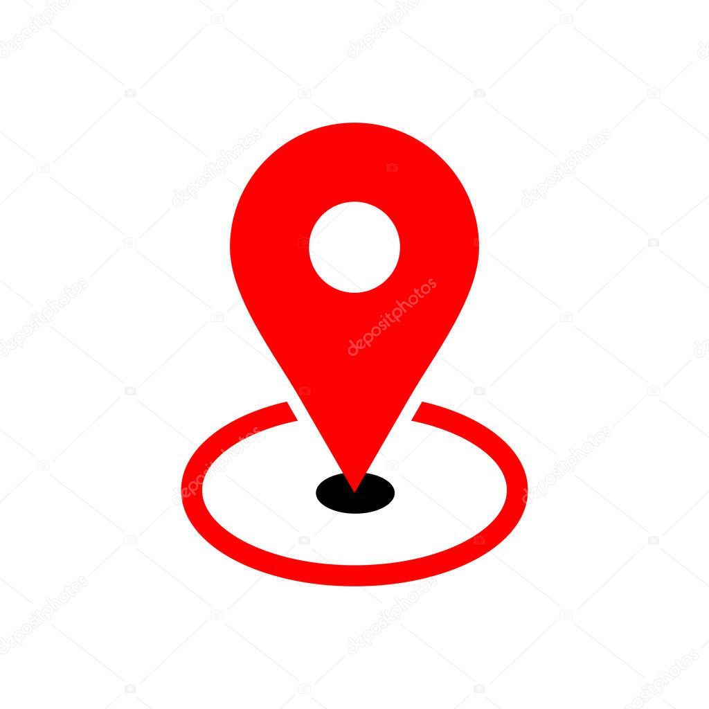 Pin icon vector. Location icon. Map pointer icon