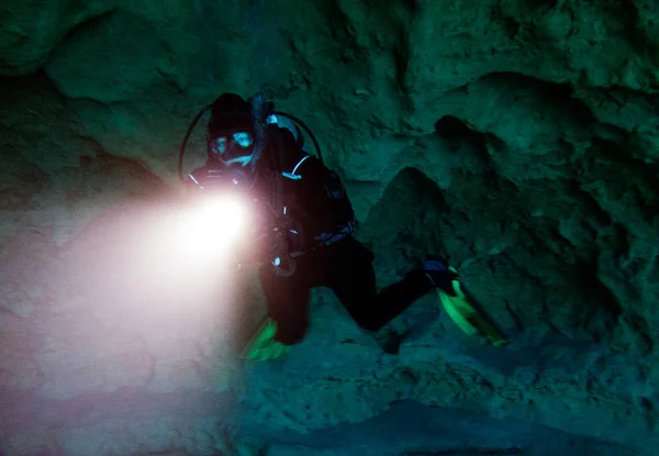 Прыжок Пещеру Фалтекс Спринг Пунс Леон Флорида Сша — стоковое фото