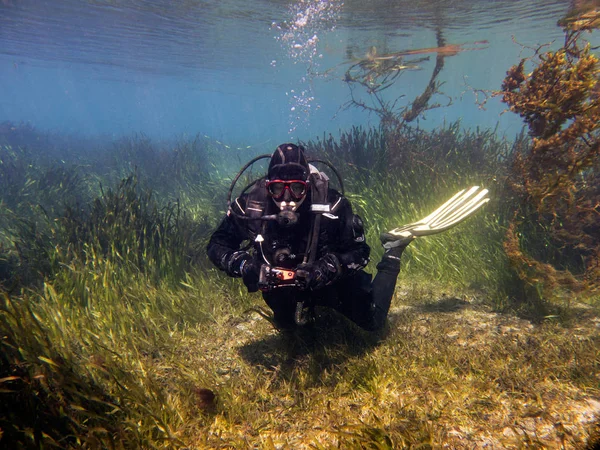 Kuru Takım Dalgıç Mağara Dalışı Blue Springs Marianna Jackson County — Stok fotoğraf