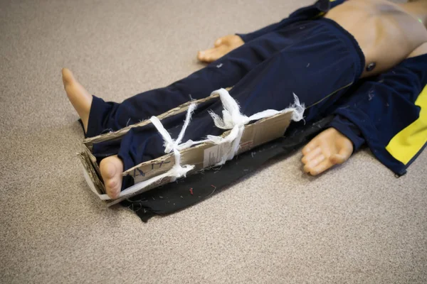 Adult Manikin CPR Training. First Aid CPR Training Chest Compression on CPR Training Manikin Dummy for Help People who Heart Failure and Senseless in Emergency.