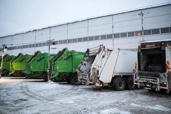 Garbage trucks in the city, garbage removal