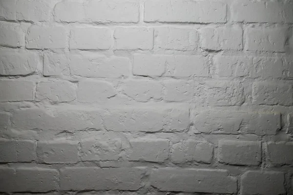 White brick wall, painted brick texture