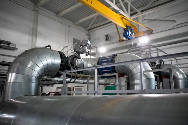 Pump station with inline centrifugal pumps — Stock Image Pump Station Inline Centrifugal Pumps Royalty Free Stock Images