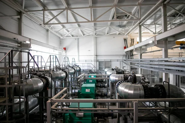 Pump station with inline centrifugal pumps — Stock Image Pump Station Inline Centrifugal Pumps Stock Image