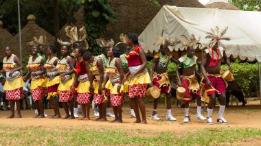 Traditional Dance Group Performs in Kampala, Uganda clipart