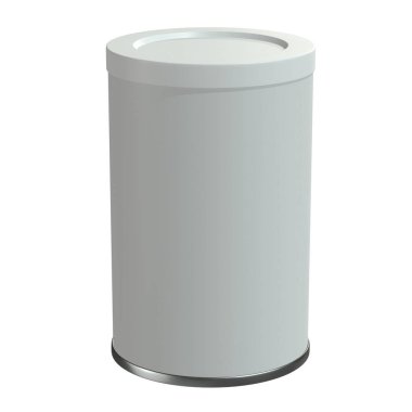 Beyaz arka planda izole plastik kapak mockup 3D render ile kahve teneke olabilir