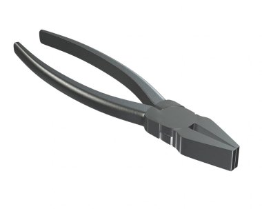 Beyaz arka plan üzerinde izole cam pense 3d render