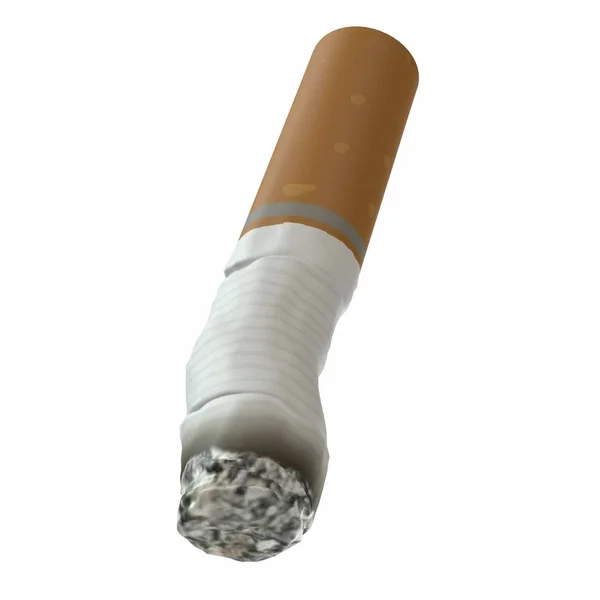 Cigarette Butt Rendering Isolated White Background — Stock Photo, Image