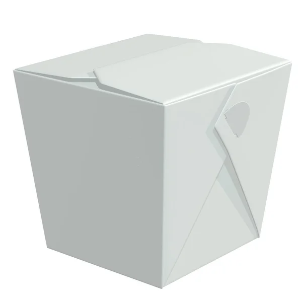 在白色背景上隔离的面盒模型3D — 图库照片
