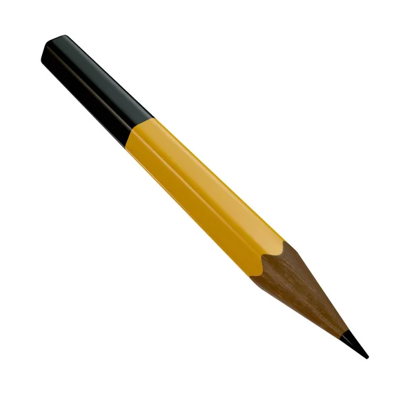 Pencil Kort Rendering Isolerad Vit Bakgrund — Stockfoto