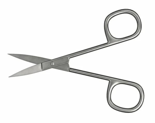 Nail Scissors Stainless Steel Rendering Isolated White Background — Stock Photo, Image