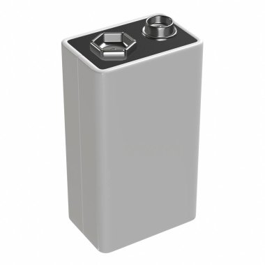 9v pil unbranded mockup 3d render beyaz arka plan üzerinde izole